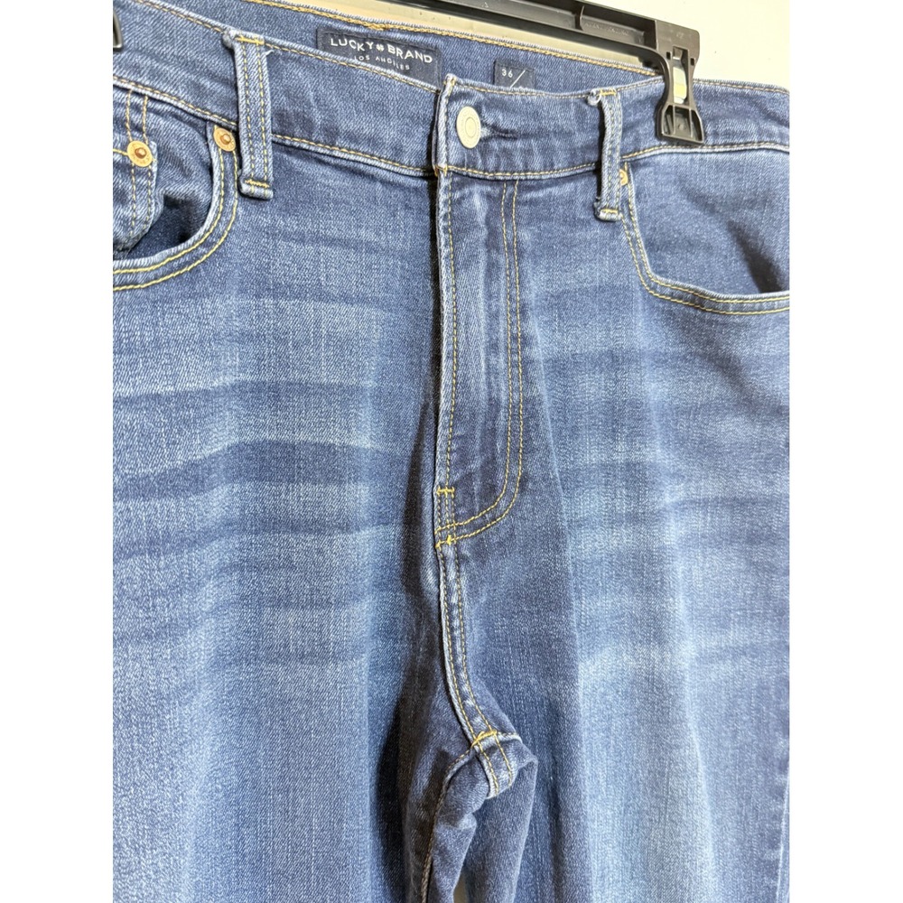 Lucky Brand Mens Blue Medium Wash Straight Leg Denim Jeans 36x30